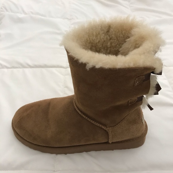 Womens UGG® Bailey Bow II Boot - Chestnut - Picture 7 of 15